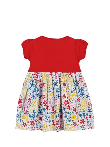 Image of babeezworld Baby Girl Cotton Dress - Half Sleeves Knee Length fit and Flare Frock jhabla Regular fit top