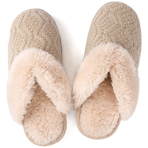 Women's Comfy Knitted Scuff Slippers