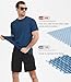 Kinglaman 4 Pack Mens Rash Guard UPF 50+ Short Sleeve Swim Shirt UV Sun Protection SPF Quick Dry Water Fishing Shirts 1 Blue 1 Gray 1 Navy 1 Charcoal XX-Large