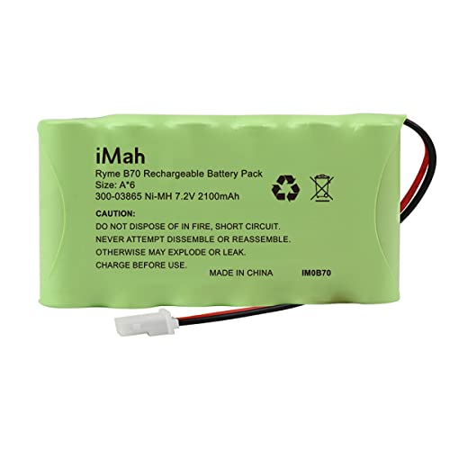 iMah Ryme B70 300-03865 LYNXRCHKIT-HC Battery for Honeywell Ademco LYNXRCHKIT-HC Lynx Plus Panel ADT 300-03865 Ni-MH 7.2V 2100mAh