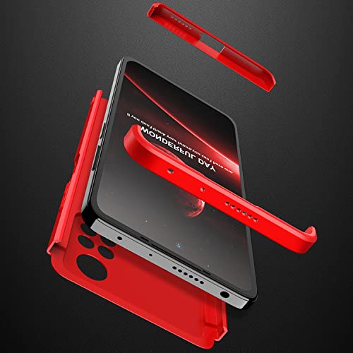 Image of Kapa Double Dip Full 360 Protection Back Case Cover for Poco X4 Pro (5G) (Red), Poly Carbonate