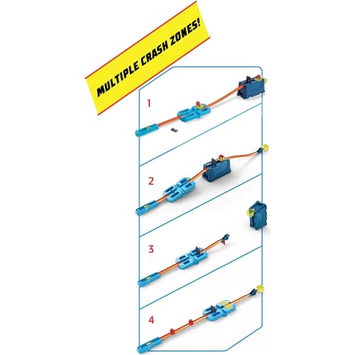 Hot Wheels Boîte à accrobacies avec lanceur et rails 3m