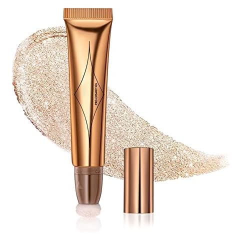 Beauty Cream highlighter Stick for Face Body Liquid highlighter Make Up Dupes Wand with Soft Cushion Applicator Flüssiger highlighter Wand Dupe Cosmetic Makeup Stick pen Kleinigkeit Geschenk Damen Cover