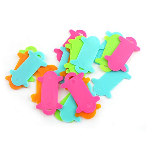 NX Garden Winding Plate Board 20PCS Mini Size Colorful Durable Plastic Thread String Winder Plate Bobbin for Embroidery Craft