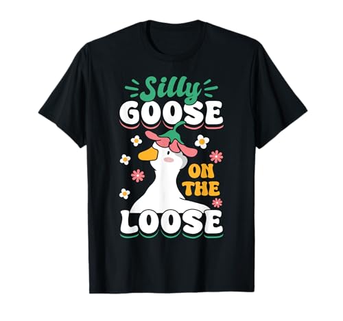Silly Goose on the Loose Funny Animal Humor Camiseta
