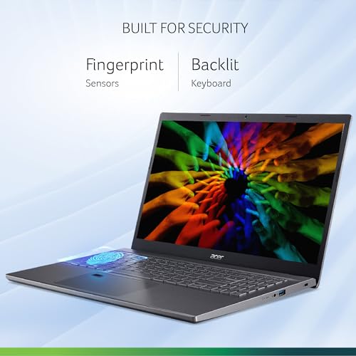 Image of acer Aspire 5 12th Gen Intel Core i3 Laptop (Windows 11 Home /8 GB RAM /512 GB SSD) A515-57 with 15.6 inch Full HD IPS Display, Fingerprint Reader, Backlit Keyboard, 1.76 KG, Steel Grey