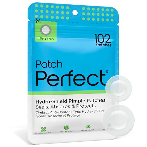 Patch Perfect Spot Patches (102 Count) - Hydrocolloid Pimple Patches, Absorbing Dots for Spot Treatment, Invisible Acne Patches, Vegan & Cruelty-Free Spot Stickets (2 Sizes)