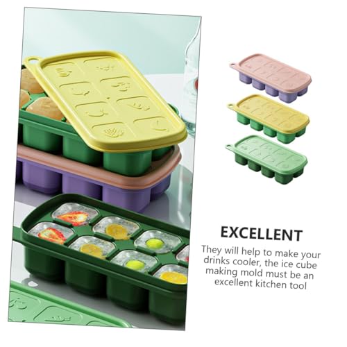 Cubeteras de plástico con tapa 3 piezas Toyvian miniatura 6