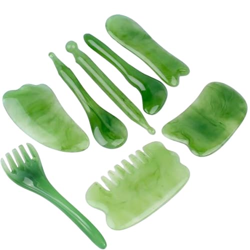 8-Teiliges Massagegerät, Gua Sha Entspannungsgerät, Fitnessmassagestab, Requisiten Für Die Häusliche Pflege, Geeignet Für Gesicht, Hals Und Rücken.