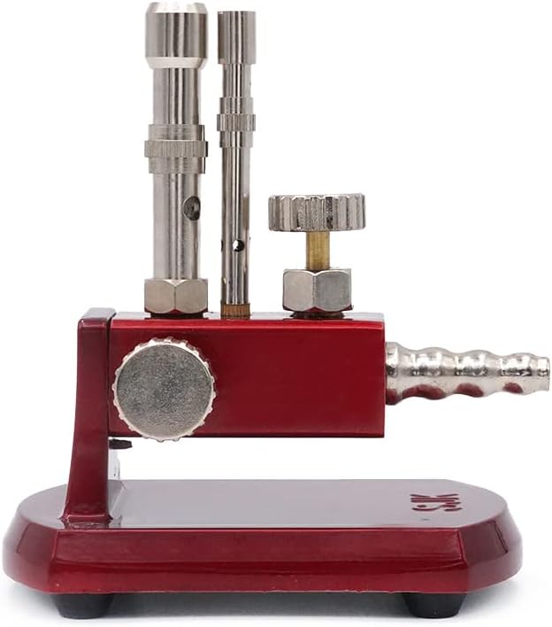 1pc Dental Double-Tube Gas Light Micro Gas Propane Light Bunsen Burner Double Tube Rotatable Dental Lab Equipment Adjustable