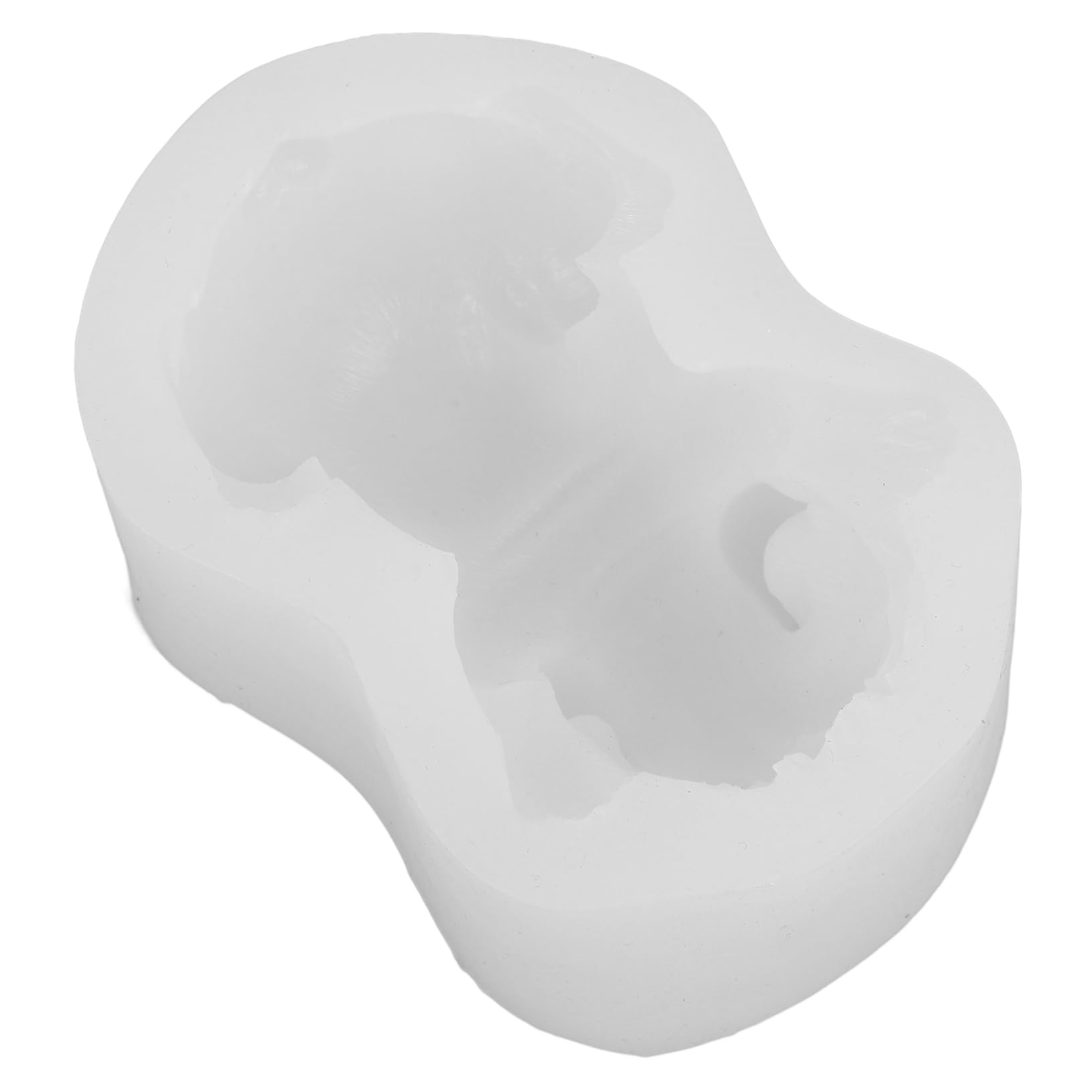Moule à Pâtisserie DIY Bouledogue 3d en Silicone Blanc | Usage Multiple, Résistance aux Hautes Températures, pour Mousse, Biscuits et Gâteau