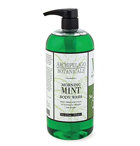 Archipelago Botanicals Morning Mint Body Wash | Stimulating And Cleansing Daily Cleanser | Free From Parabens And Sulfates (33 Fl Oz) #TOP3