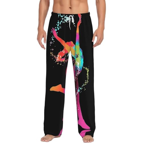 Pantalon de pyjama imprimé doux avec poches pour homme et femme