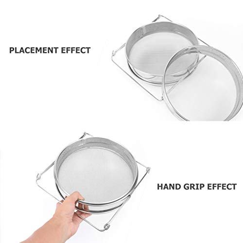 Hemoton Filtro de filtro de mel de aço inoxidável, peneira dupla, equipamento extrator de mel para m