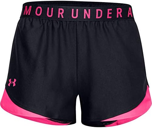 Under Armour womens Play Up 3.0 Shorts , Black (028)/Cerise , Medium