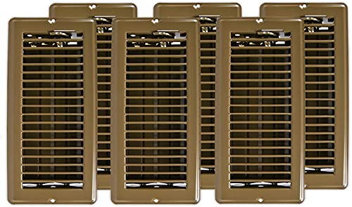 Brown Floor Registers 4 X 8 Lot of 6