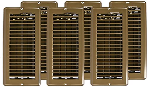 floor register 4x8 - Brown Floor Registers 4 X 8 Lot of 6