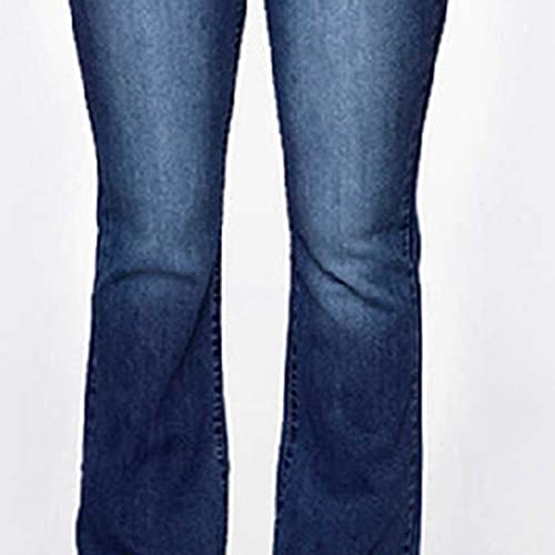 Women's High Rise Button Flare Jeans Classic Vintage Bell Bottom Denim Pants Washed Slim Boot Cut Jean Trousers3