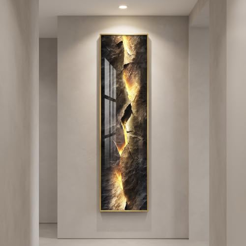 Modern 3D Wall Art, Framed Abstract Stone Panel for Home Decor