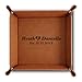 BELLA BUSTA-3 Years Anniversary Gift-3rd Anniversary Leather Gift-Engraved Leather Tray (Maroon)