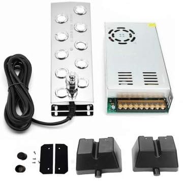 KY Ultrasonic Mist Maker fogger 10 Head ultrasonic Mist humidifier Atomizer with Power Supply and Float Chamber Buoy for Water Fountain Pond Rockery Fishtank Vase Birdbath