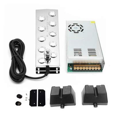 KY Ultrasonic Mist Maker fogger 10 Head ultrasonic Mist humidifier Atomizer with Power Supply and Float Chamber Buoy for Water Fountain Pond Rockery Fishtank Vase Birdbath