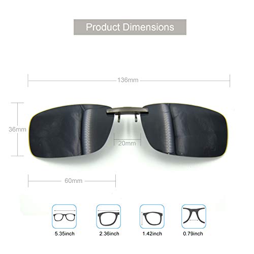 Polarized Clip-on Sunglasses Lenses Glasses Unbreakable Driving Fishing Outdoor Sport Travelling New3