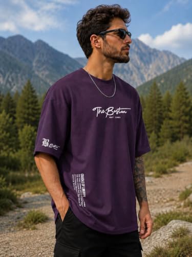 Image of ColorChakra Oversized Tshirt for Mens Down Shoulder Loose fit t-Shirt Men Oversize t-Shirt M to 4XL