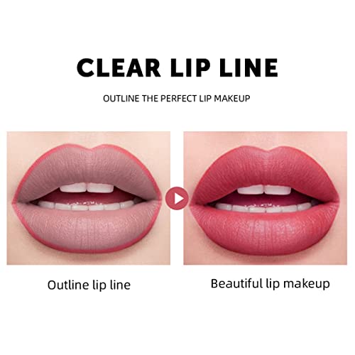 Niceface 12Pcs Matte Lip Liner Pencil Set, High Pigmented Smooth Natural Velvet Lipstick Pen, Waterproof Long Lasting Soft Lip Makeup Lipliner Set #TOP4