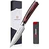 KEEMAKE 3.5 Inch Paring Knife - Ultra Sharp Fruit Knife High Carbon Stainless Steel Small Kitchen Knives for Peeling Slicing with Ergonomic Handle with Elegant Gift Box