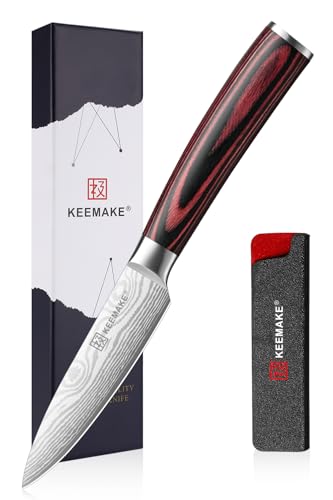 KEEMAKE 3.5 Inch Paring Knife - Ultra Sharp Fruit Knife
