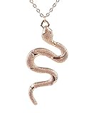 Französischer Verkäufer. Générique Halskette mit Anhänger Schlange aus vergoldetem Stahl mit Kette aus Stahl