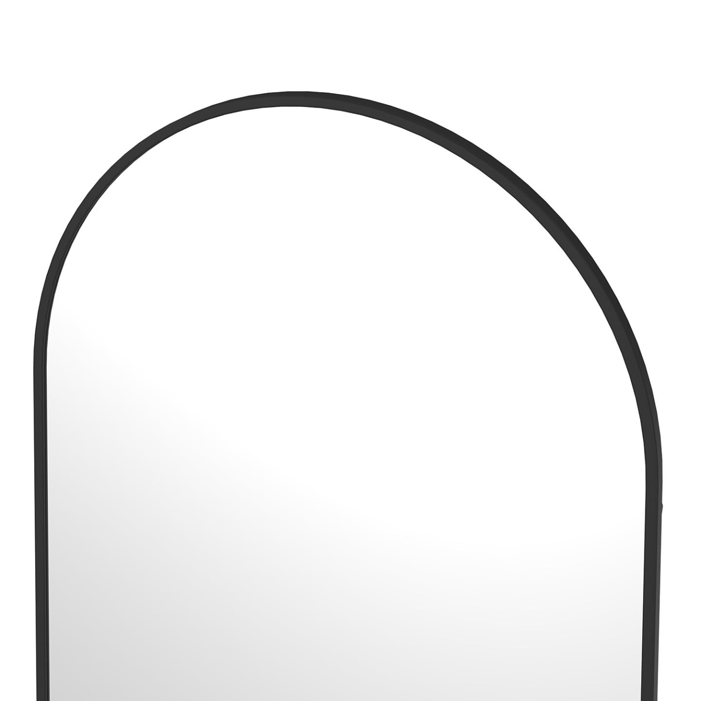 IDMarket - Miroir sur Pied Contour Noir 160 x 40 cm