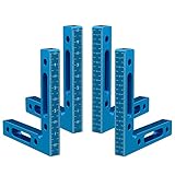 4PCS 90 Degree Aluminium Alloy Positioning Squares, 4.7" x 4.7" Right Angle Clamps Woodworking Carpe