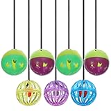 Artibetter Bola de Campana para Reptiles y Lagartos Ventosa Set de 7 Unidades Material Resistente al Desgaste Juguete Seguro para Mascotas Pequeñas como Dragón Barbudo Color Aleatorio