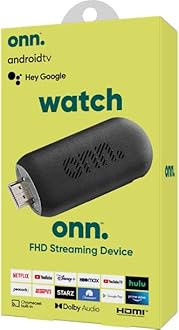 Android TV 2K FHD Streaming Stick with Remote Control & Power Adapter WiFi HDMI Chromecast Built-in