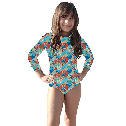 Body Maiô Biquini Proteção Solar Uv50+ Infantil Moda Praia e Piscina (Estampado, 8)