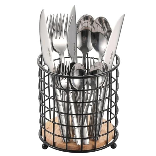 BERGNER SOFIA - Juego de Cubiertos de 60 Piezas - Cubertería Completa para 12 Personas - Fabricado en Acero Inoxidable - Fácil de Lavar y Almacenar + REGALO cesta cubertería