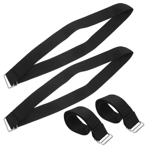 HOMSFOU Juego de 4 Correas Ajustables de Poliéster y Hierro para Elevar Colchones, Resistentes al Desgaste, Ideales para Acceder al Espacio de Almacenamiento Cama
