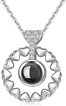 I Love You Necklace 100 Languages Custom Your Lover's Name in The Sterling Silver Projection Necklace …