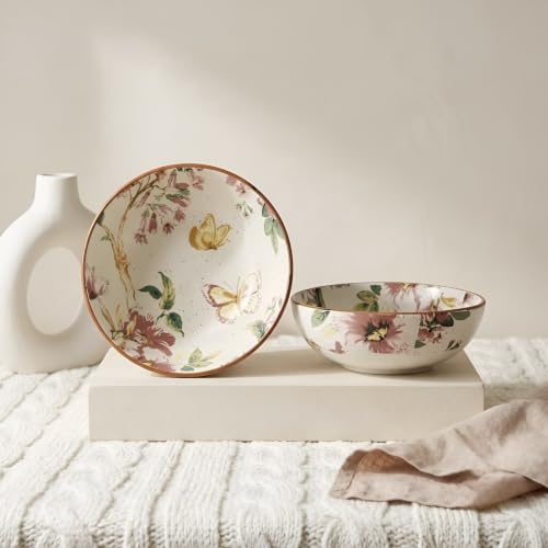 Image of SNS Pushpanjali Ceramic Serving Bowl Set of 2 | Salad, Curry & Snack Bowls