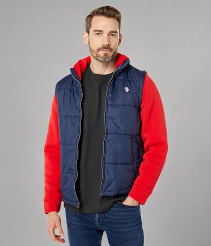 Image of U.S. POLO ASSN. Vest with Zip Sleeve Engine Red XL