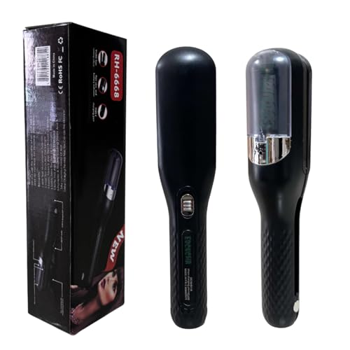 Image of ESCUCHA Cordless Split End Remover Trimmer | 2-in-1 Automatic Split End Cutter Ideal for Women | Split Ends Remover Tool for Frizzy, Dry, Broken & Curly Hair Types (BLACK)