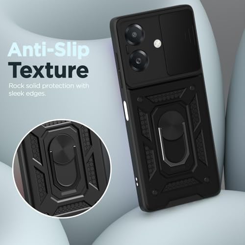 Image of AIBEX Back Cover for Oppo A3x 4G / Oppo A3 5G / Oppo A3x 5G | D10 Tough Armor Case | Sliding Camera Shield | 360 Protection | Kickstand Ring Holder | Military-Grade Shockproof Bumper Case