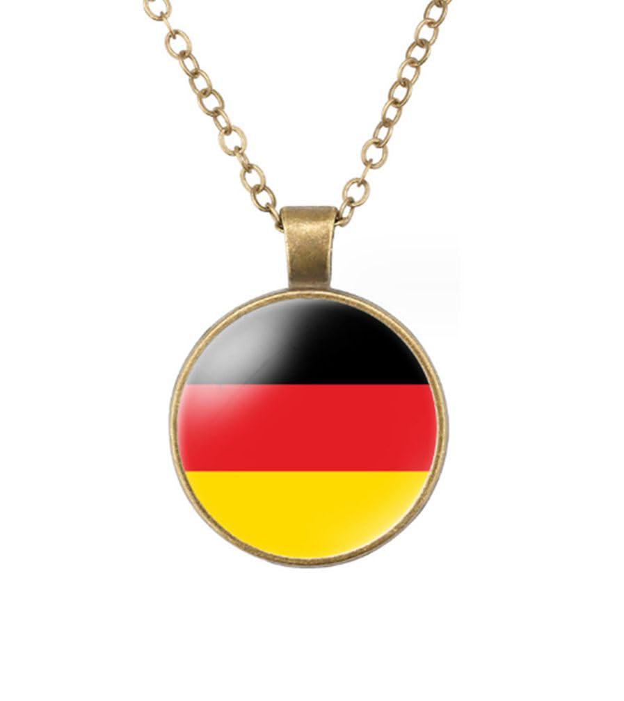 EnigmaGlowWorld Most Countries Flag Zinc Alloy Necklace Pendant Necklace for Men Women