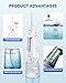 Water Dental Flosser, Portable Oral Irrigator with 300ML Water Tank, IPX7 Waterproof, Rechargeable, 4 Modes for Deep Teeth Cleaning, Travel-Friendly