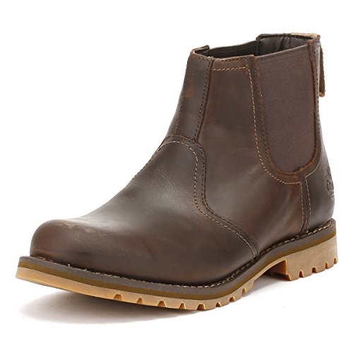 Timberland Larchmont Chelsea Waterproof, Botas Hombre, Marrón (Gaucho), 44.5 EU