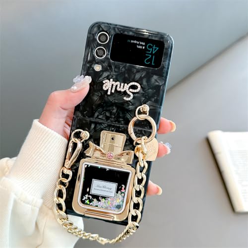 Coque Samsung Galaxy Z Flip 5 parfum avec chaîne antichoc style chic