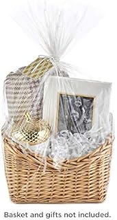 Hallmark Gift Basket Wrap Kit with Cellophane Bag, Filler, Cord and Gift Tag