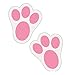 Fun Express Pink Bunny Paw Print Floor Decal Clings - 12 Pieces
